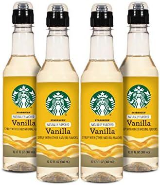 Starbucks Naturally Flavored Coffee Syrup, Vanilla, Pack of 4 | Amazon (US)