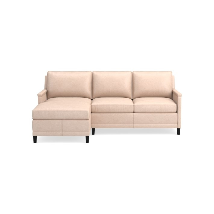 Addison Leather 2-Piece L-Shape Loveseat Chaise Sectional, Left | Williams-Sonoma