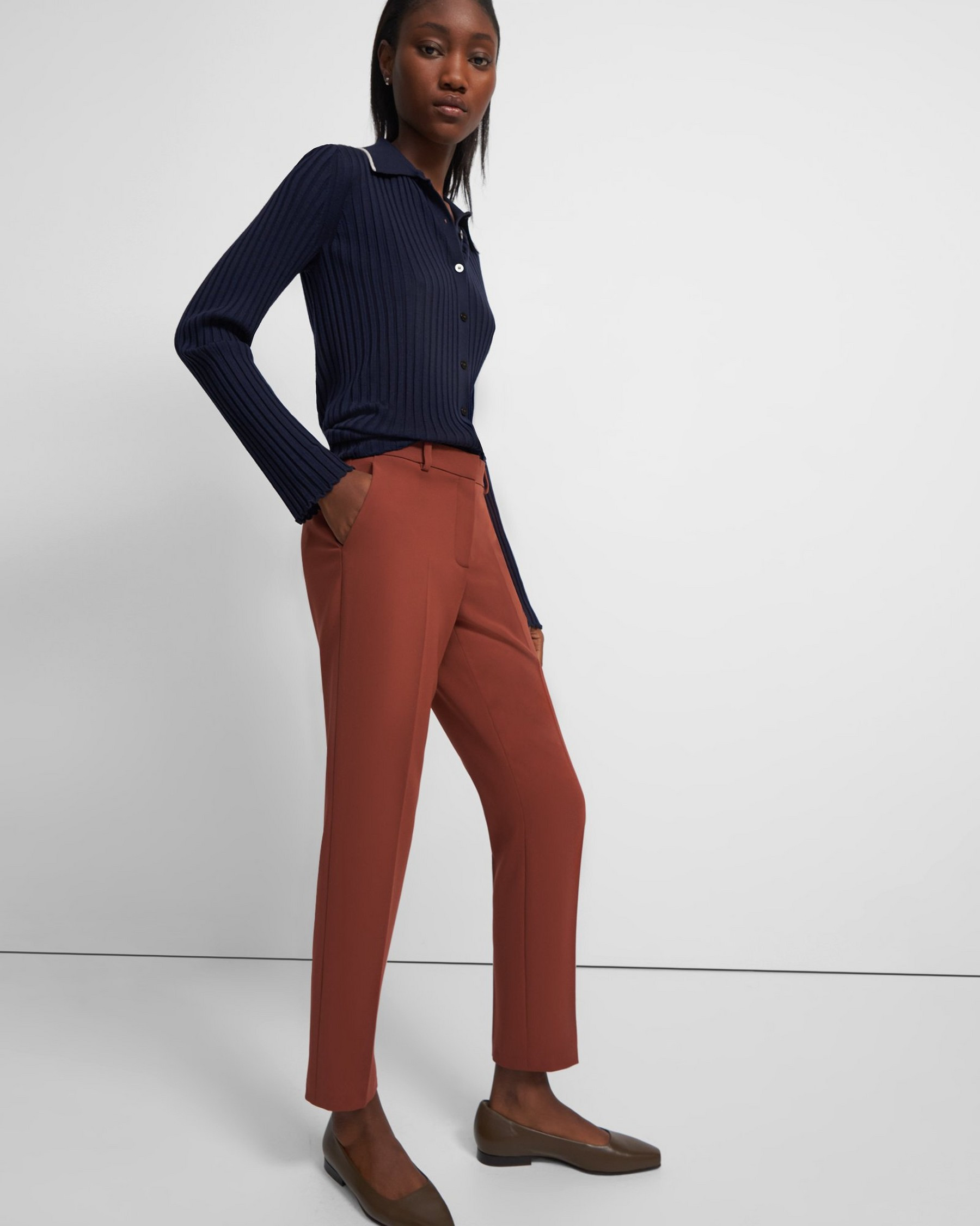 Treeca Pant in Crepe | Theory
