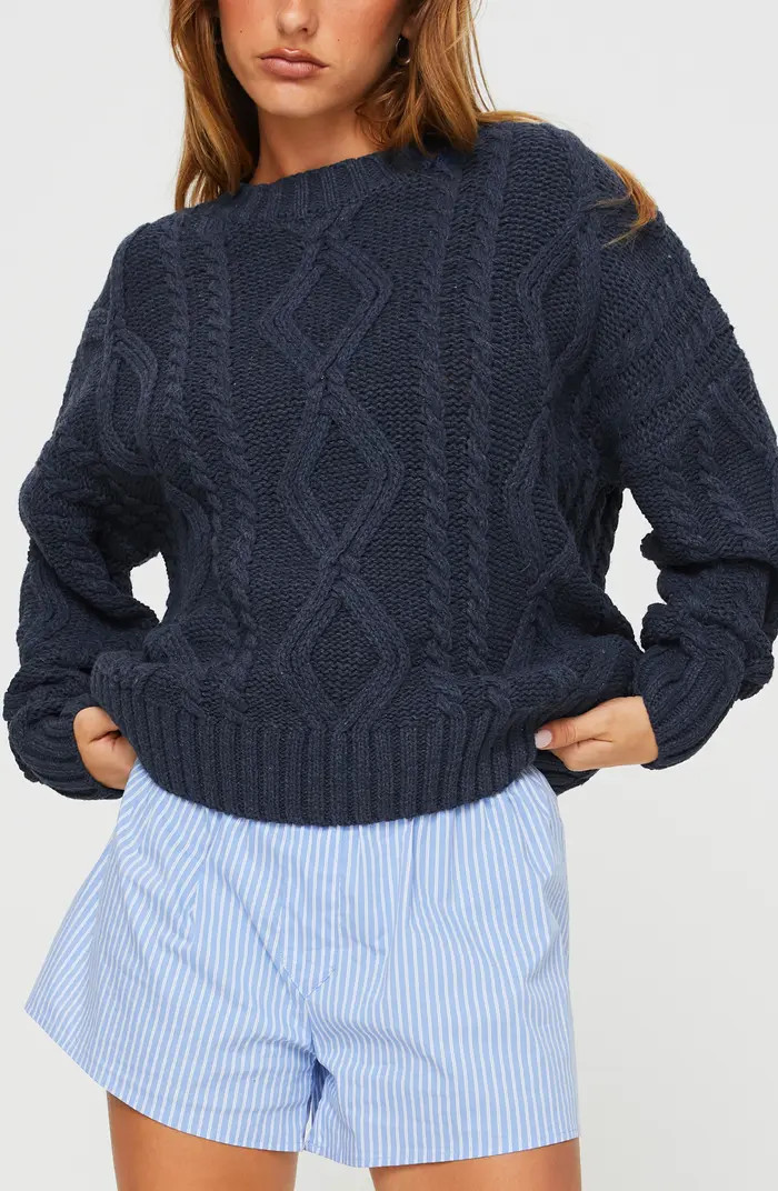 Anaya Oversize Aran Knit Sweater | Nordstrom