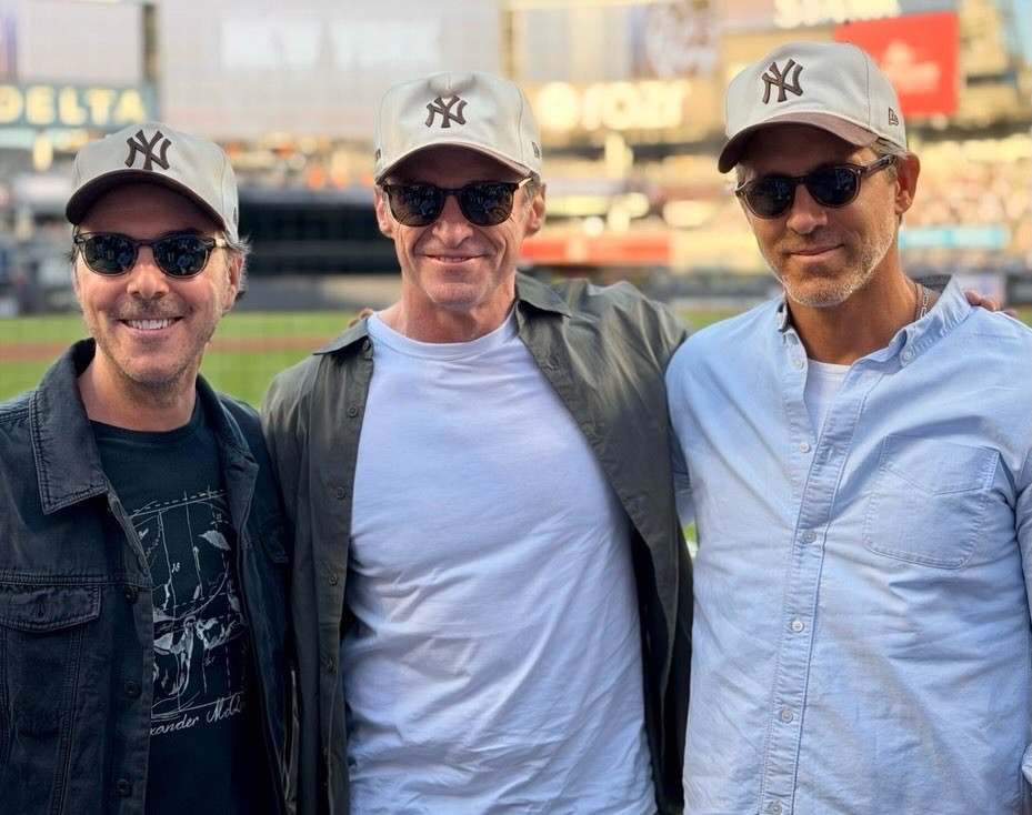 Shawn Levy, Hugh Jackman, and Ryan Reynolds all in New Era Yankees caps

#LTKootd #LTKMens #LTKOver40