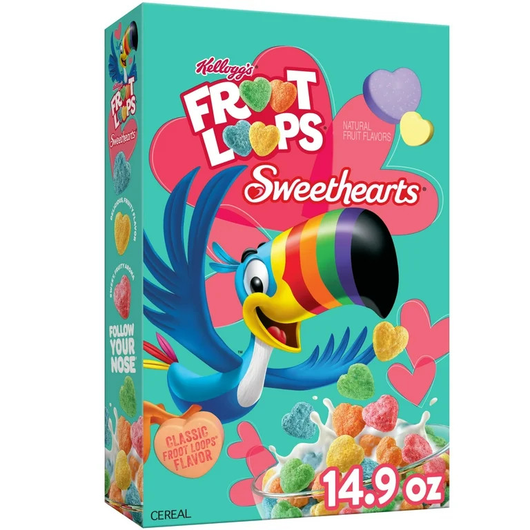 Kellogg’s Froot Loops Sweethearts Breakfast Cereal, Valentine's Day Cereal, Family Breakfast, O... | Walmart (US)