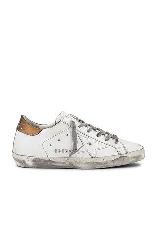 Golden Goose Superstar Sneaker in White & Gold from Revolve.com | Revolve Clothing (Global)