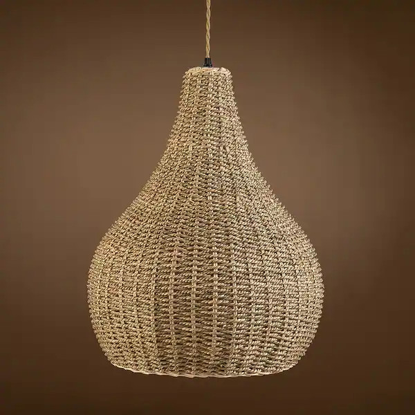Annika Rattan Pendant Light - 19.7" x 15.7" | Bed Bath & Beyond