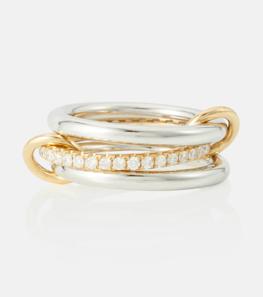 Spinelli Kilcollin Libra sterling silver and 18kt gold ring with diamonds | Mytheresa (US/CA)
