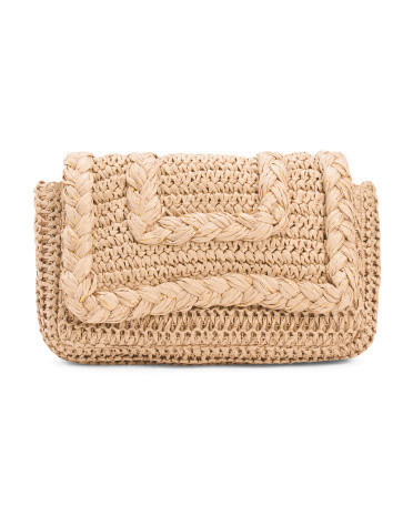 Raffia Design Shoulder Bag for Women | Leather | Marshalls