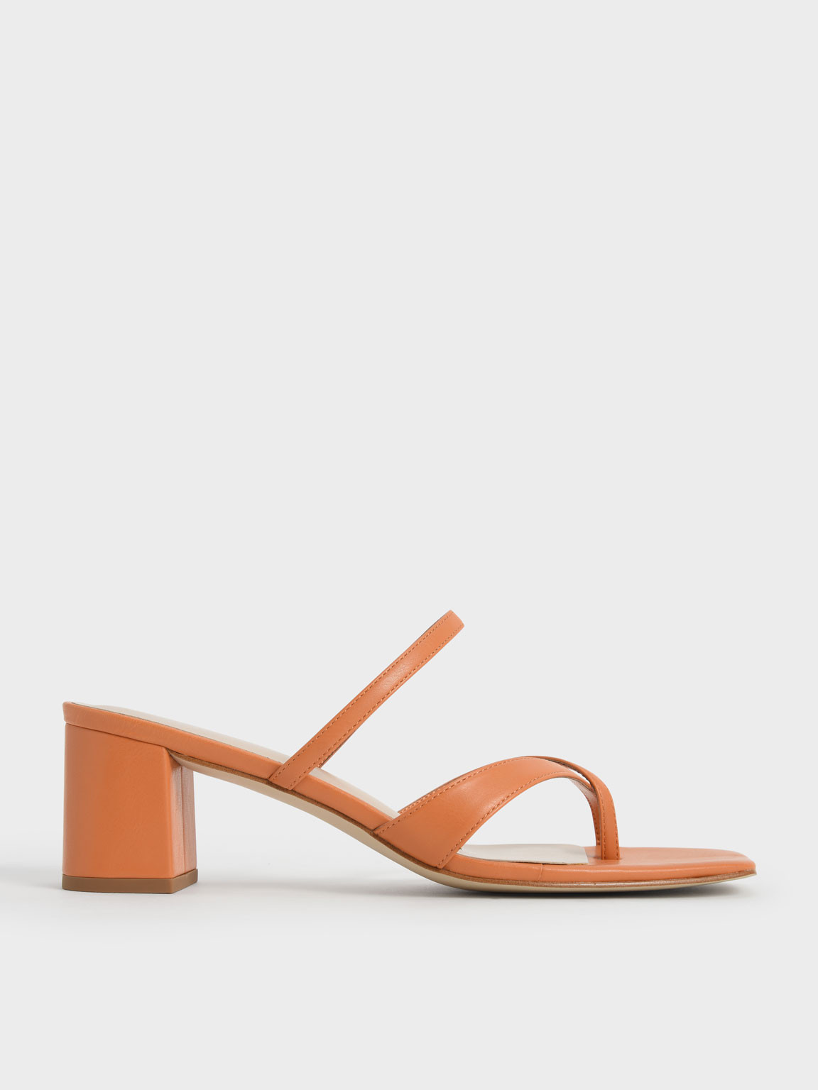 Block Heel Toe Loop Sandals
- Orange | CHARLES & KEITH (US)
