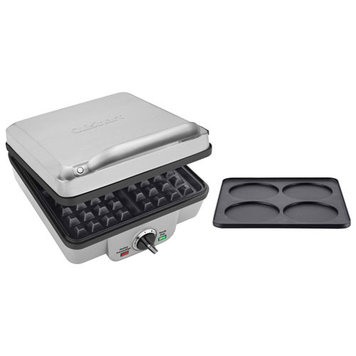 Cuisinart Belgian Waffle Maker with Pancake Plate - Stainless Steel/Black | Best Buy Canada