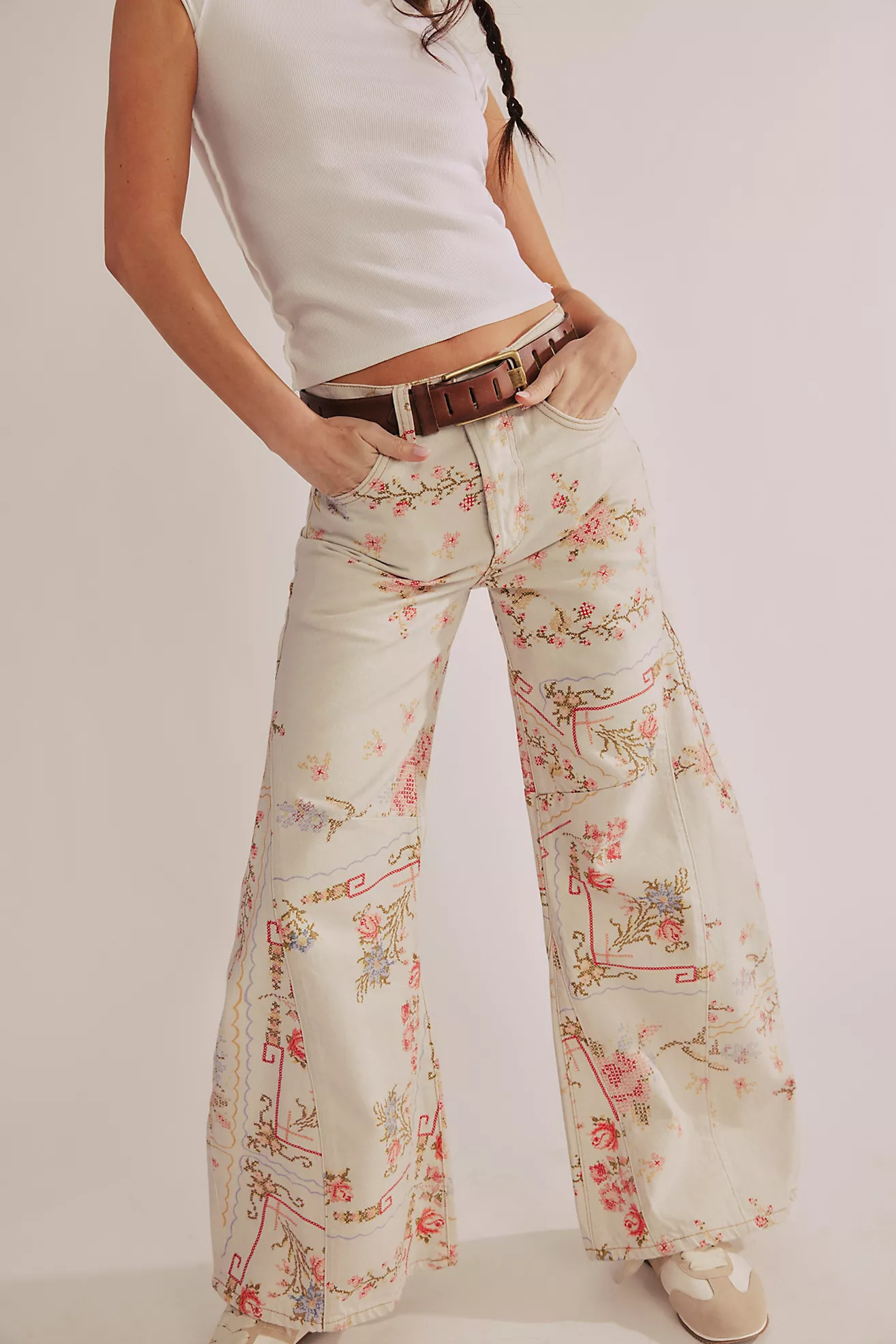 We The Free Eden Printed High Slouchy Jeans | Free People (Global - UK&FR Excluded)
