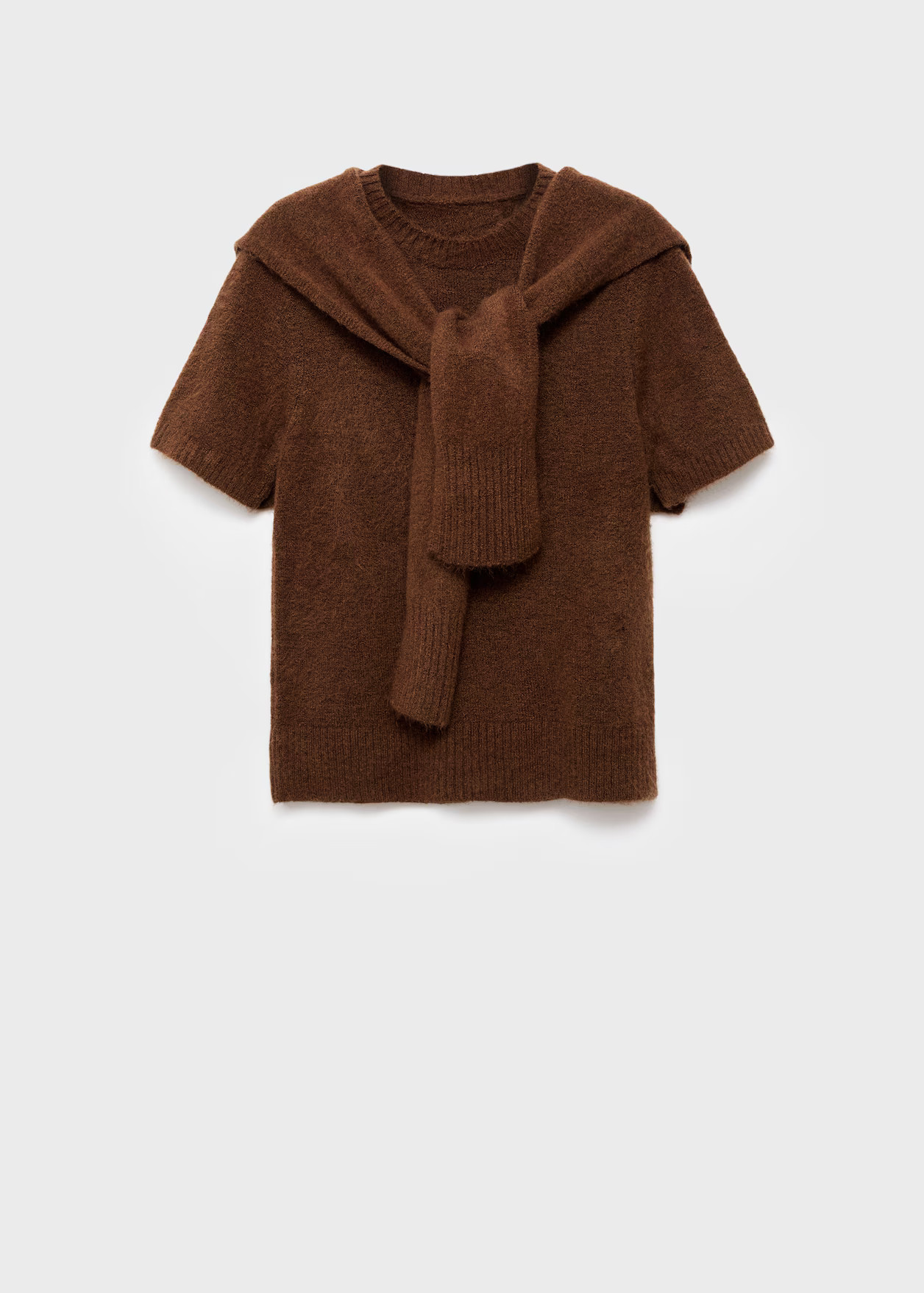 Short-sleeved combined sweater - Women | MANGO Netherlands | MANGO (UK)