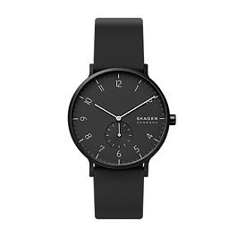 Aaren Kulor Black Silicone 41mm Watch | Skagen