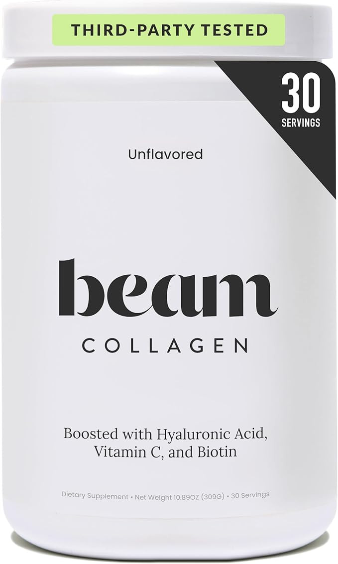 BEAM Collagen Powder, Collagen for Women, Collagen with Hyaluronic Acid, Collagen Peptides Type 1... | Amazon (US)