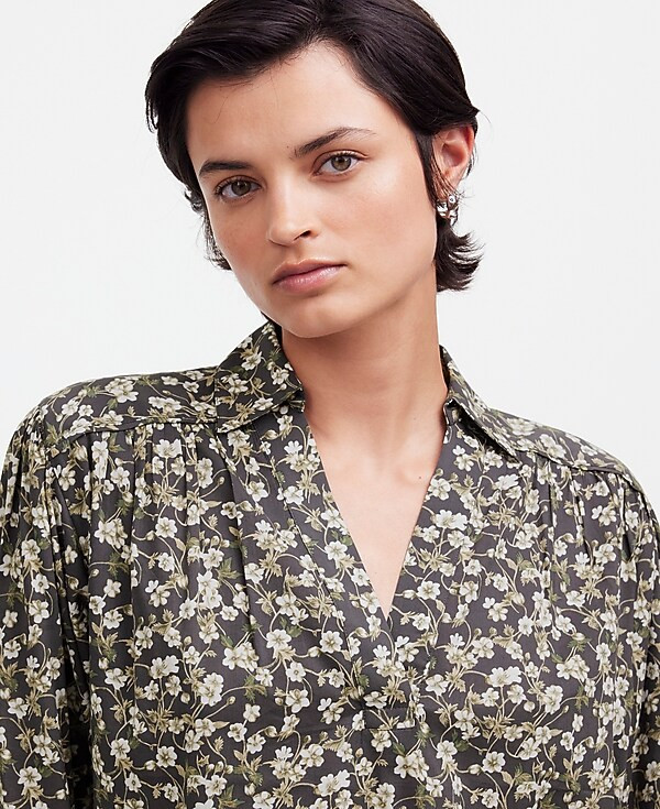 Easy Long-Sleeve Popover Shirt | Madewell | Madewell