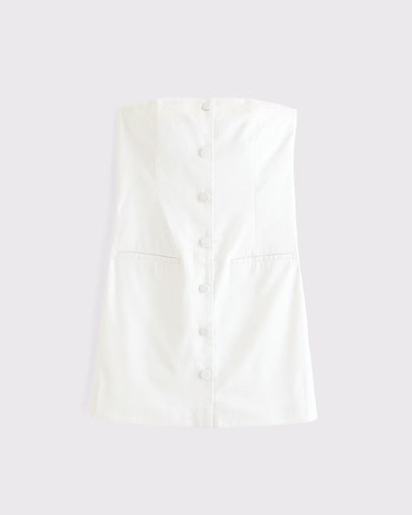 Women's The A&F Mara Strapless Linen-Blend Vest Dress | Women's Dresses & Jumpsuits | Abercrombie... | Abercrombie & Fitch (US)