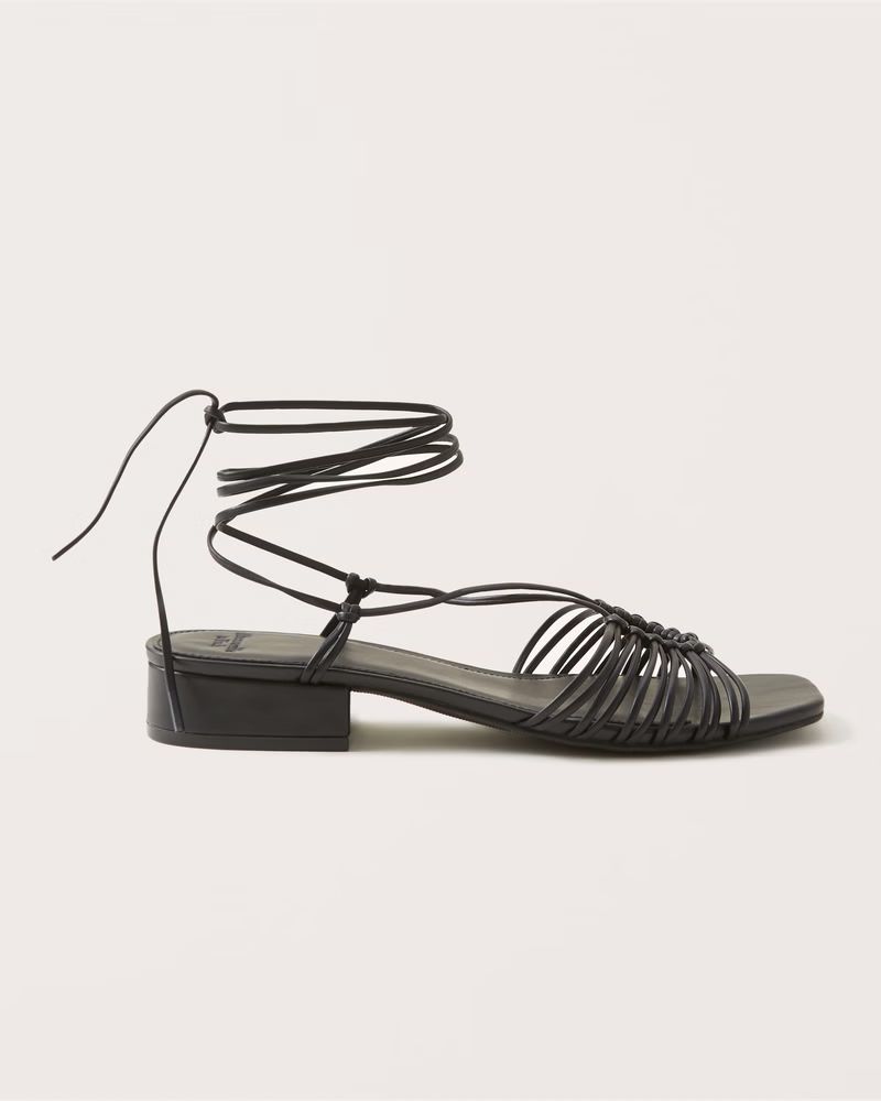 Strappy Block Heel Sandals | Abercrombie & Fitch (US)