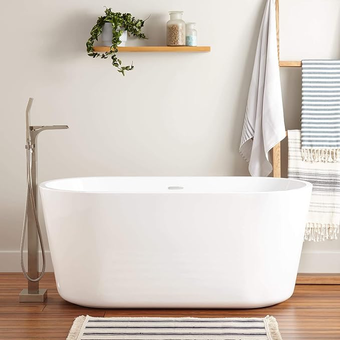 Signature Hardware 920841-55-NO Imler 55" Free Standing Acrylic Soaking Tub with Integrated Drain... | Amazon (US)