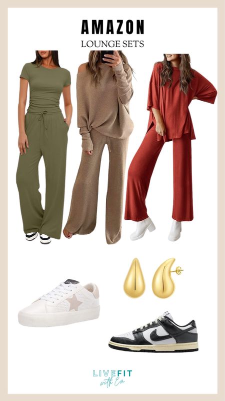 Stay comfy and stylish with these Amazon lounge sets perfect for those lazy days at home or quick errands around town. Pair with sleek sneakers for a sporty vibe, or slip on some statement earrings to add a touch of glam to your lounge look. Relaxation never looked so good! 🌟 #AmazonFinds #LoungewearLove #CozyStyle #StayHomeFashion #CasualChic #LTKLounge #FashionBloggerFaves #ComfyCute

#LTKstyletip #LTKtravel #LTKSeasonal