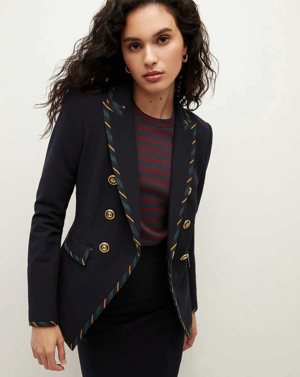 Miller Striped Piping Dickey Jacket | Veronica Beard