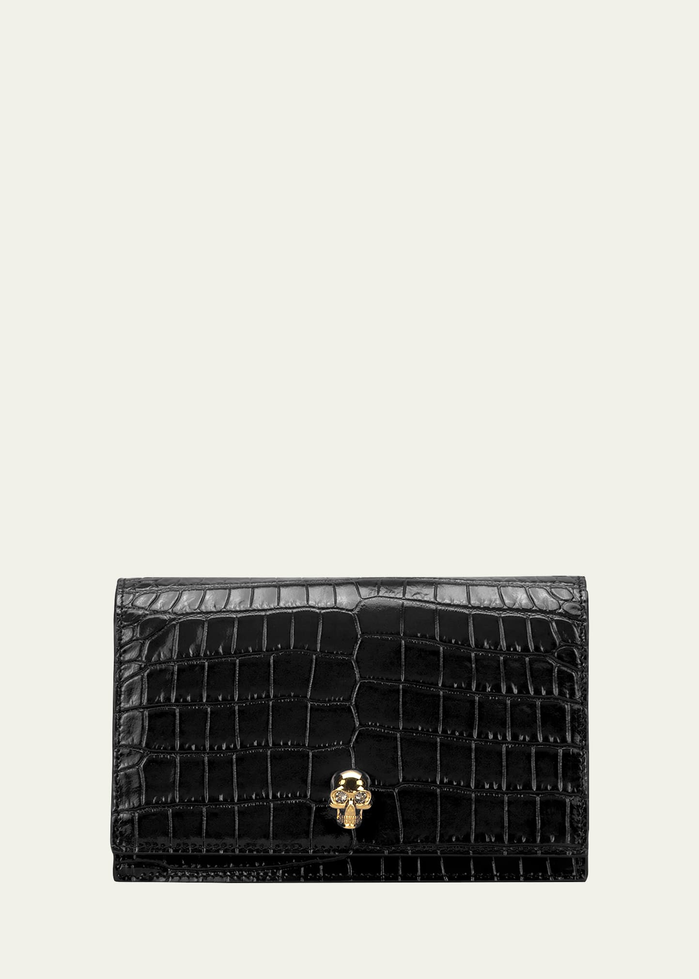 McQueen Mini Mock-Croc Crossbody Bag with Small Skull | Bergdorf Goodman