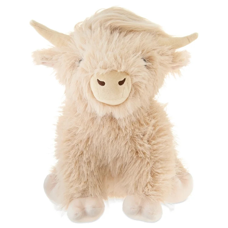 Highland Cow Plush, Beige, 15.5", Easter by Way To Celebrate | Walmart (US)