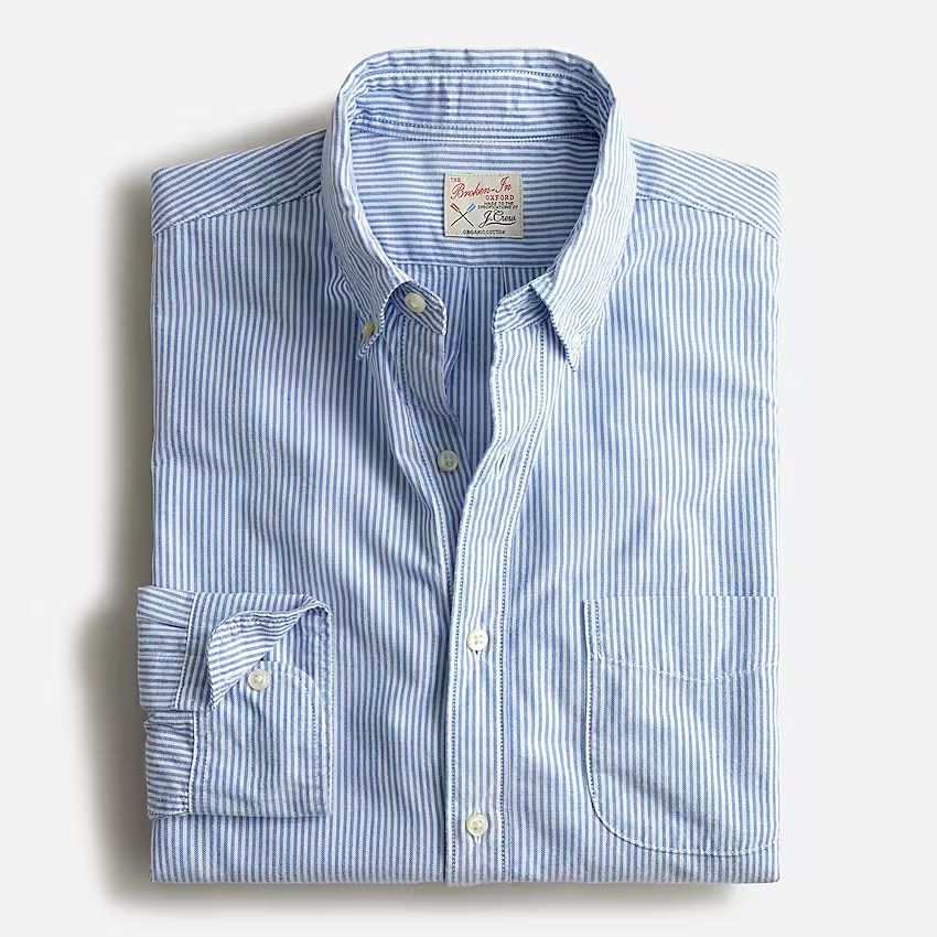 Slim Broken-in organic cotton oxford shirt in stripe | J.Crew US