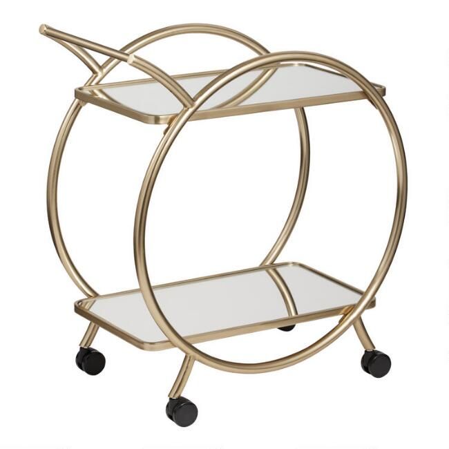 Gold Art Deco Bar Cart | World Market