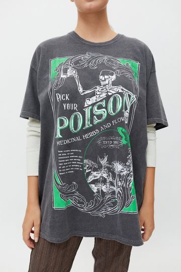 Poison Skeleton T-Shirt Dress | Urban Outfitters (US and RoW)