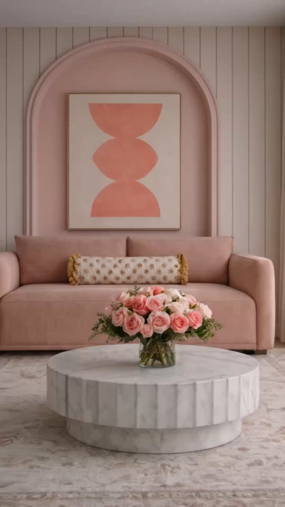 Spring morning mood. Sunlight filtering through elegant drapery may be one of the simplest ways to make a room feel calm and restorative. A quiet place to begin the day, sit with coffee, think through ideas, and enjoy how blush tones can lift the mood in such a positive way. Sharing details from this space I love — from the art, sofa and marble coffee table to the fresh flowers, rug and window treatments.

#Artwork #Sofa #MarbleCoffeeTable #FlowerArrangement #AreaRug #Drapery #WindowTreatment #LivingRoom #BlushDecor #CoffeeMoment

#LTKHome #LTKSaleAlert