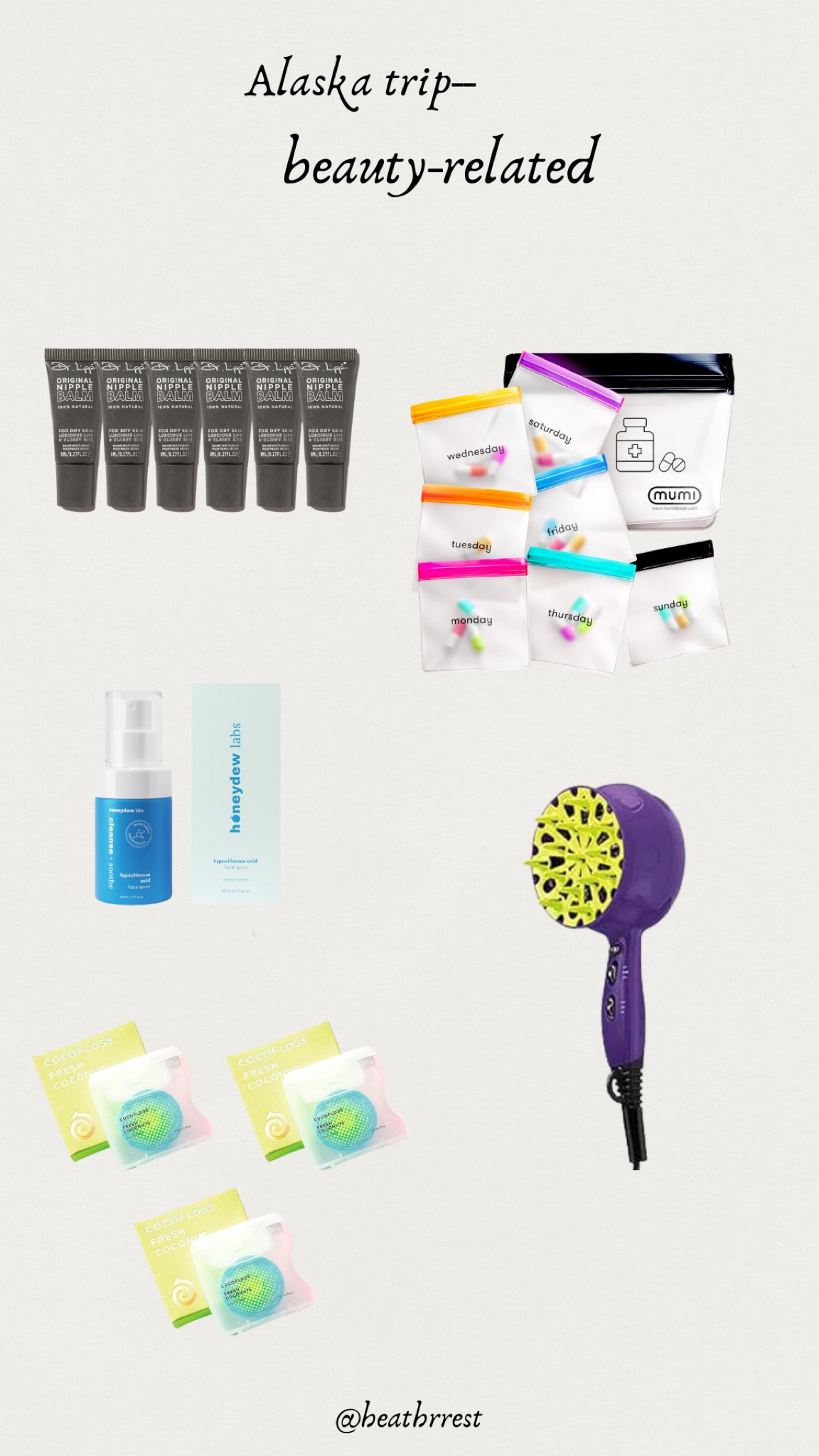 Facial spray lip lanolin travel diffuser curly hair dryer dental floss supplement travel baggies container organizationn

#LTKBeauty #LTKTravel #LTKFamily