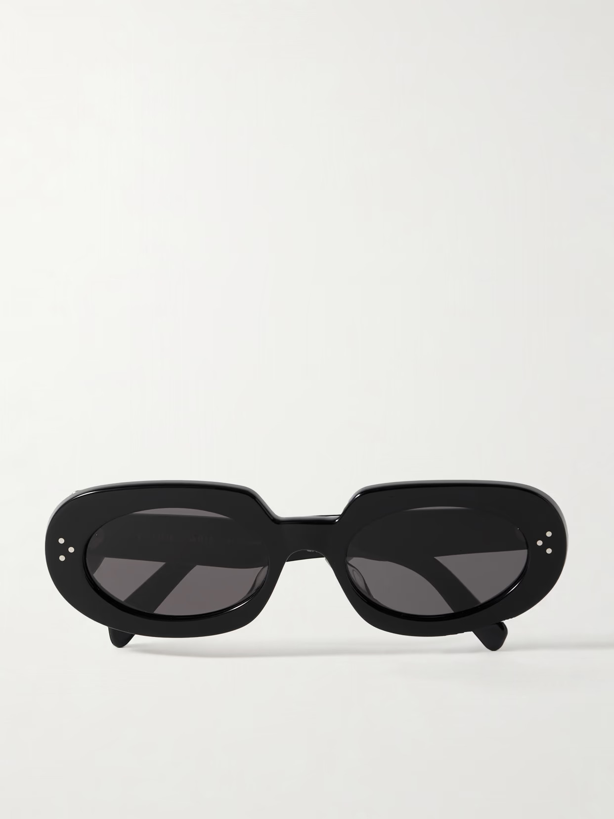 CELINE Eyewear - Bold Oval-frame Acetate Sunglasses - Black | NET-A-PORTER (US)