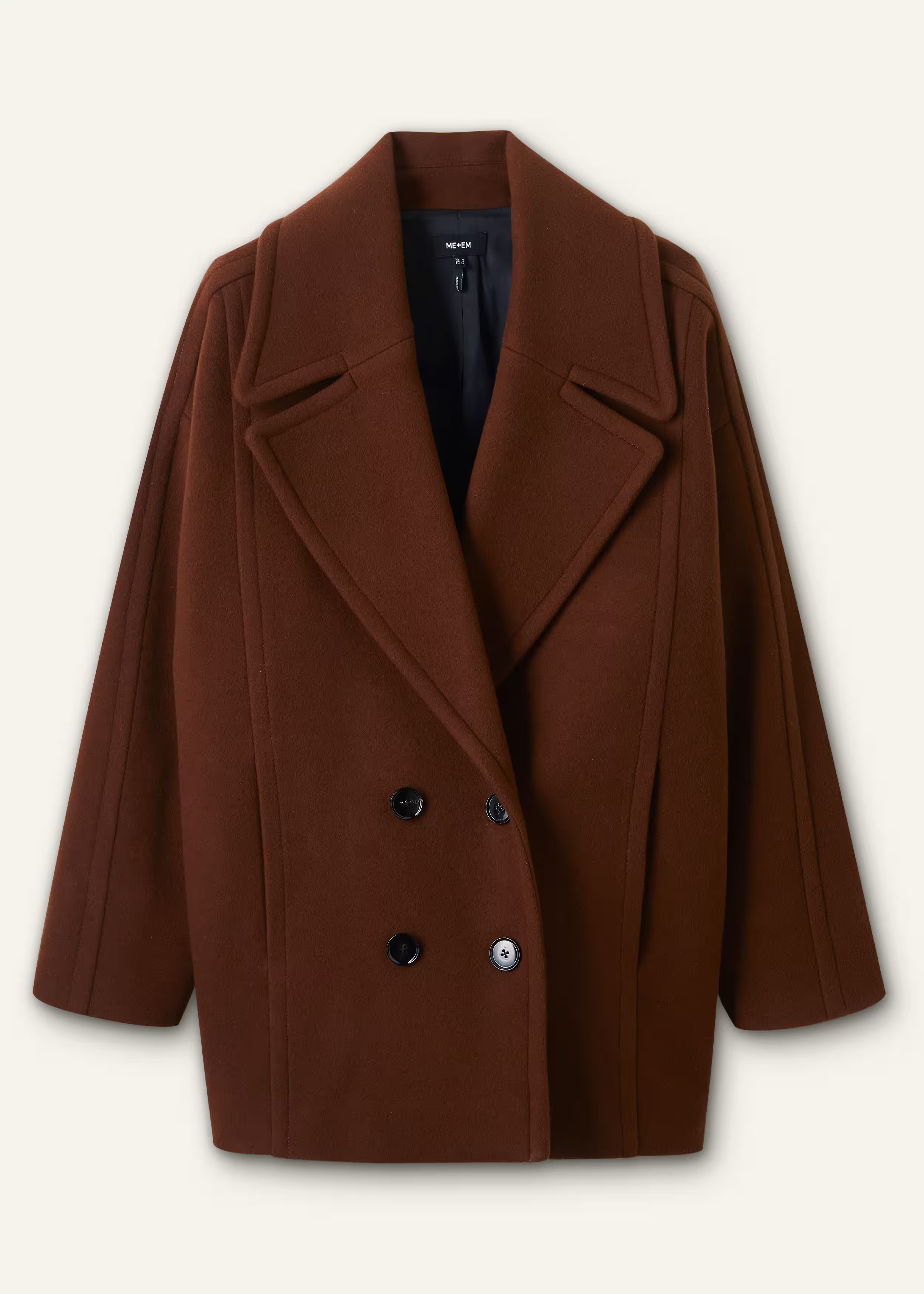 Soft Shoulder Military Coat Italian Wool | ME+EM Global (Excluding US)