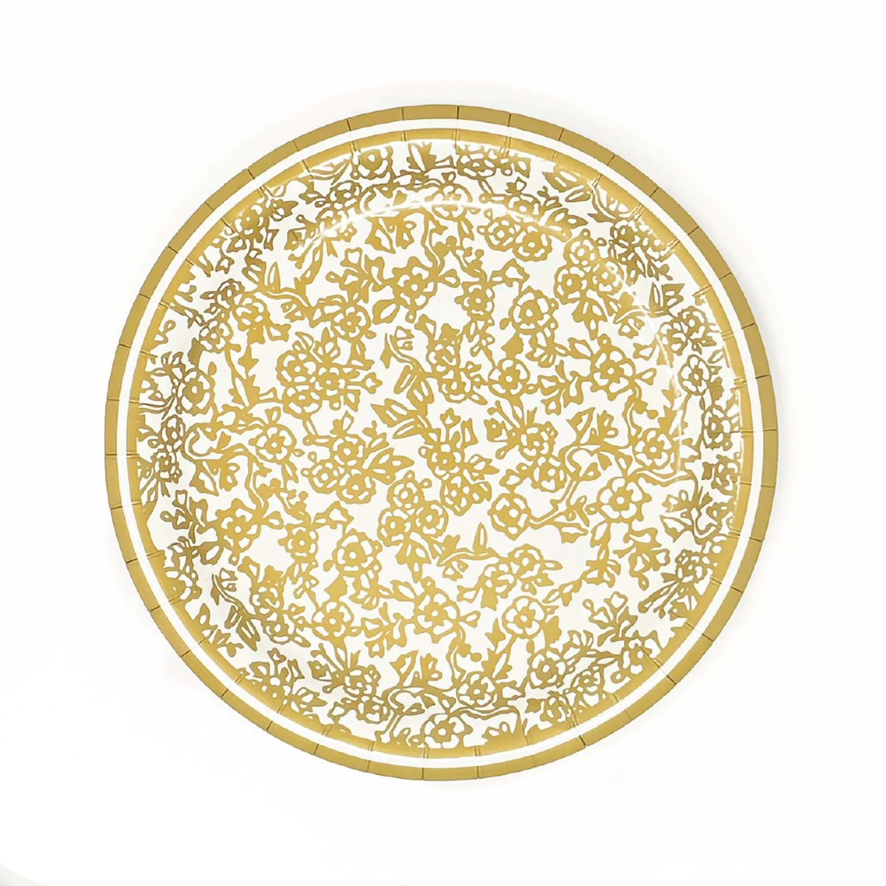 Gold Chinoserie Heavy Duty Paper Plates | Lucy Grymes Designs