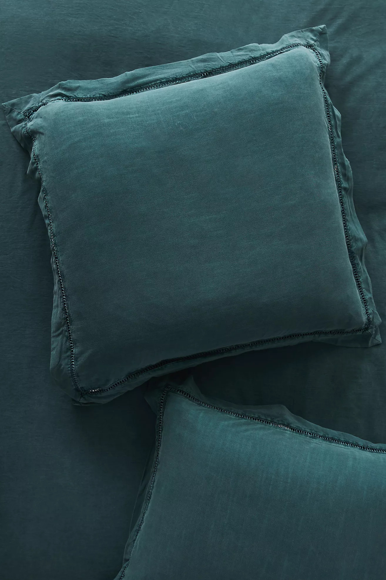 Embroidered Linen Blend Shams, Set of 2 | Anthropologie (US)