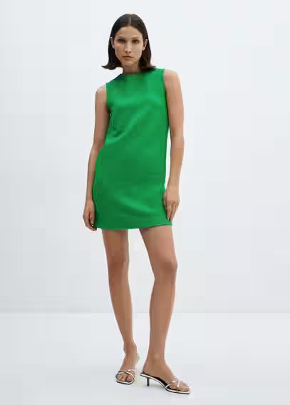 Textured short dress -  Women | Mango USA | MANGO (US)