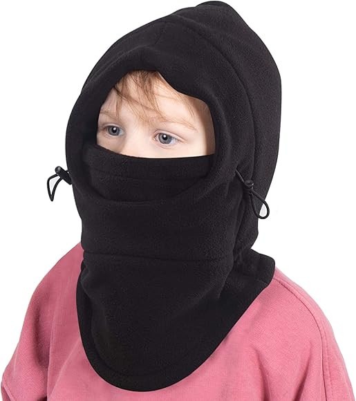 Kids Balaclava Ski Mask - Winter Ninja Face Mask with Hood - Cold Weather Snow Hat & Neck Warmer ... | Amazon (US)