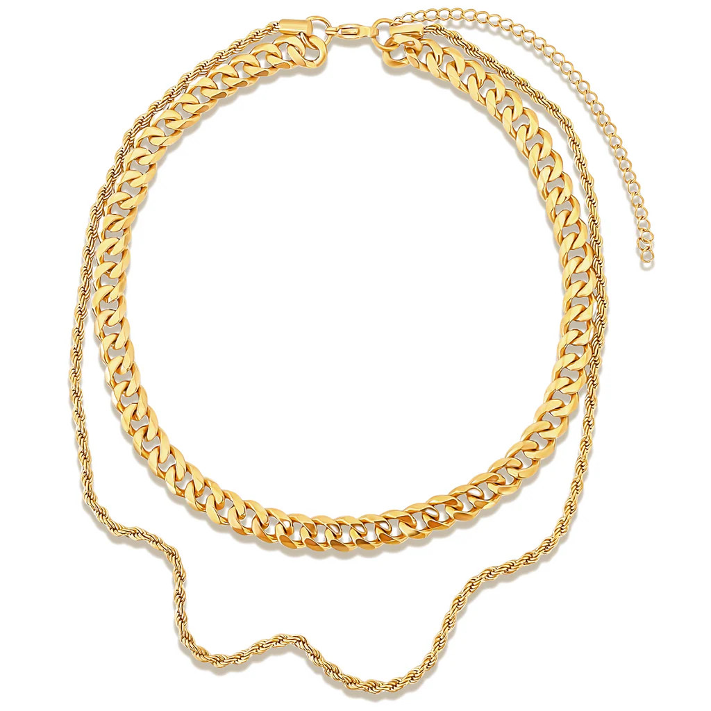 Reece Double Chain Necklace | Ellie Vail Jewelry