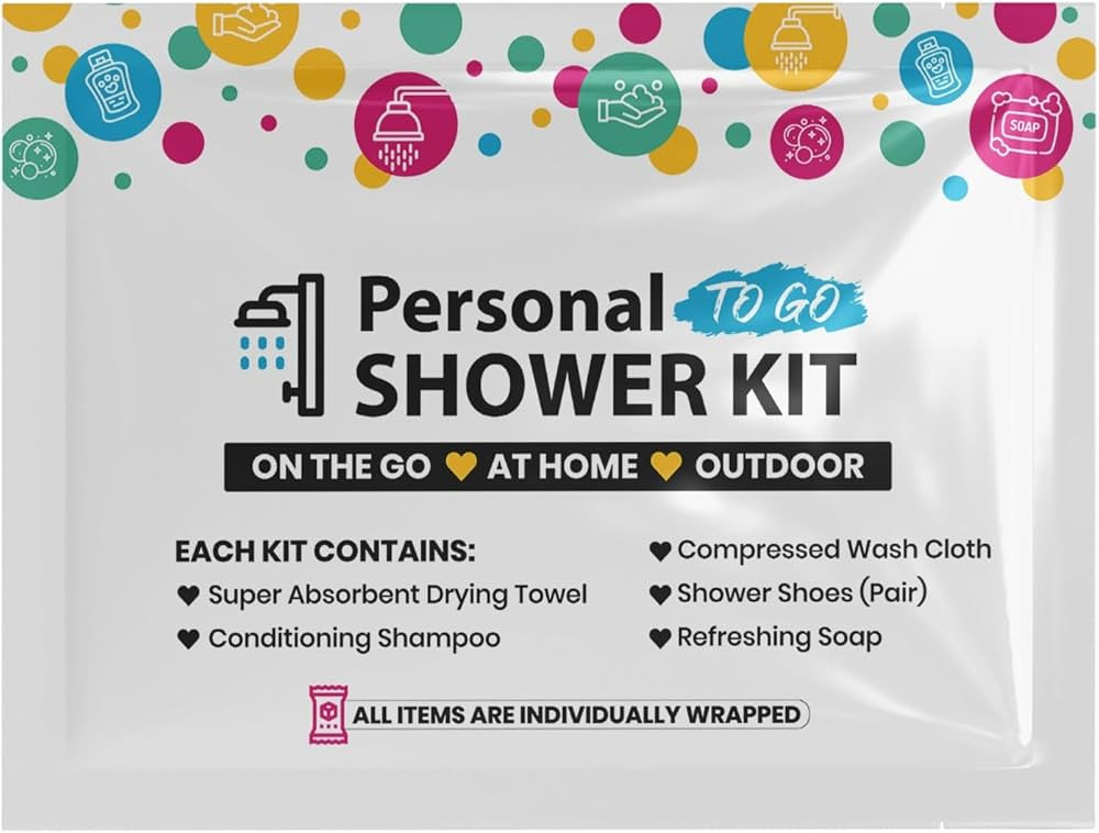 Compact Personal Shower Kit To-Go (Multi-Color) – Your Hygiene Companion for Travel, Gym, Campi... | Amazon (US)