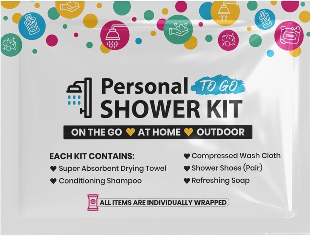 Compact Personal Shower Kit To-Go (Multi-Color) – Your Hygiene Companion for Travel, Gym, Campi... | Amazon (US)