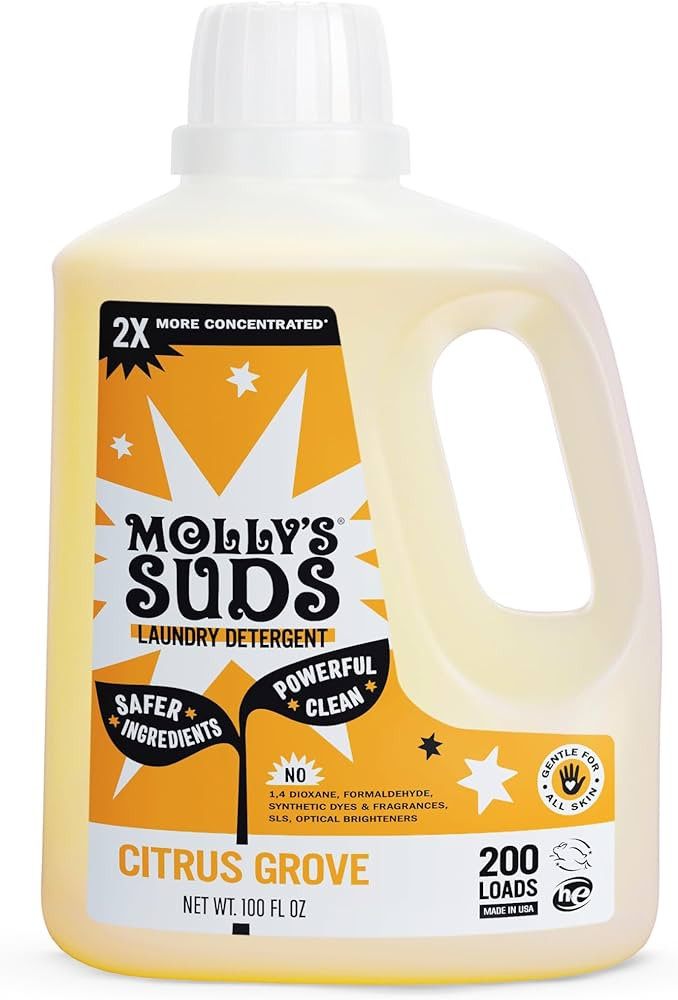 Molly's Suds Liquid Laundry Detergent | Clean Laundry Detergent Soap for Sensitive Skin | 2x Conc... | Amazon (US)