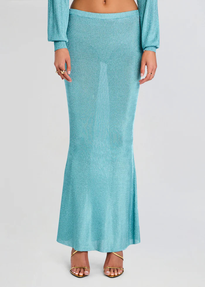 Harmony Metallic Knit Skirt | Retrofete
