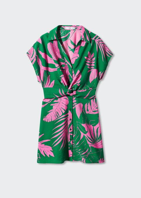 Tropical shirt dress | MANGO (US)