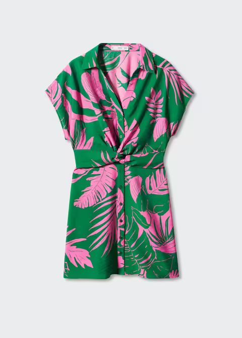 Tropical shirt dress | MANGO (US)