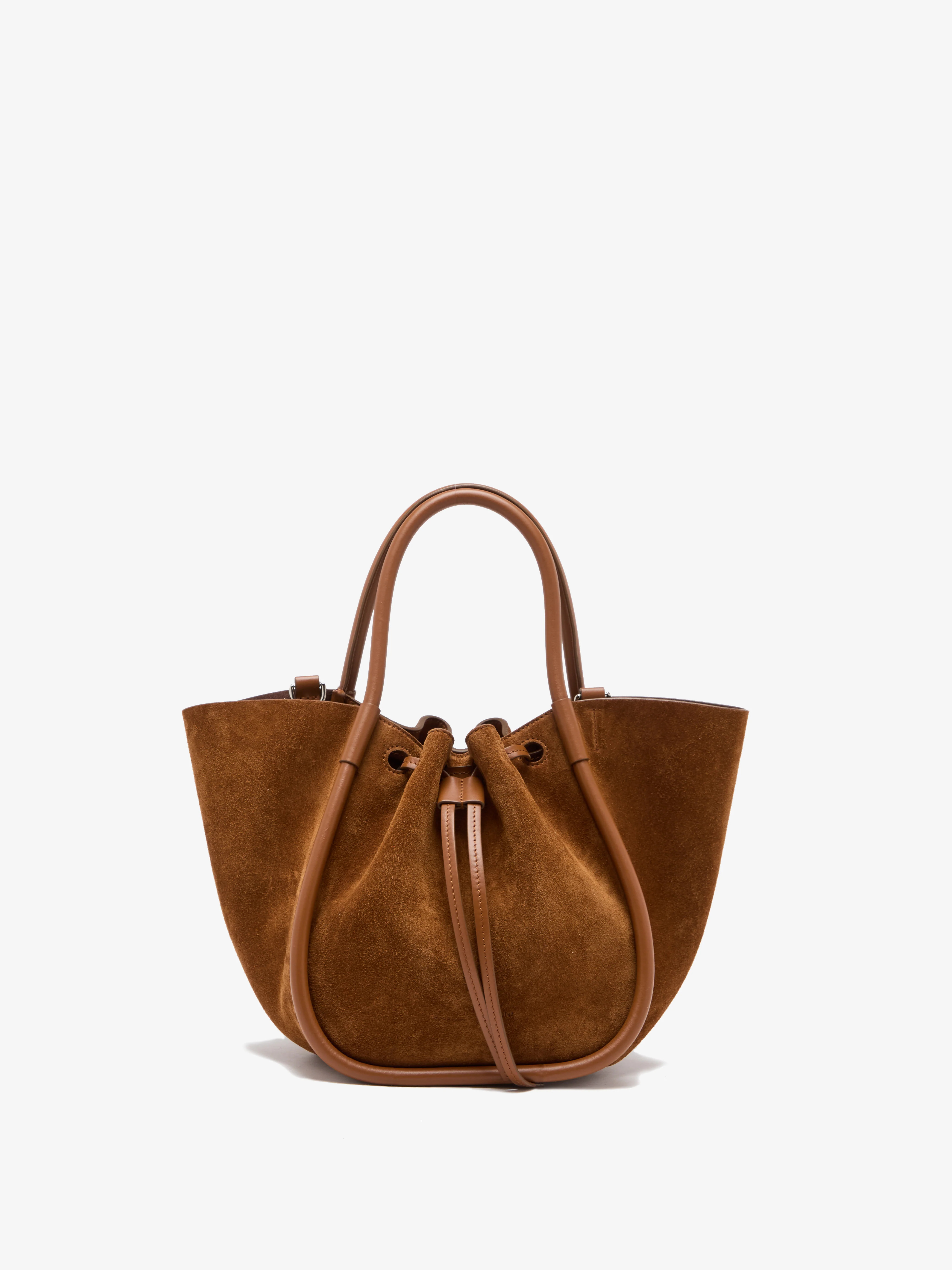 Proenza Schouler Small Ruched Tote in Soft Suede- Saddle | Proenza Schouler LLC