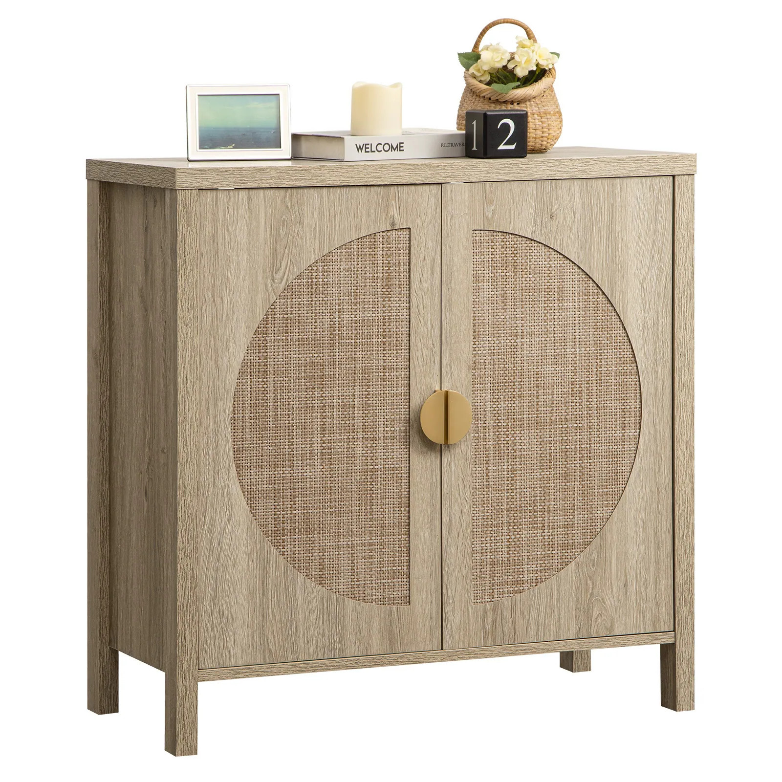 SICOTAS Rattan Sideboard Storage Cabinet | Bed Bath & Beyond