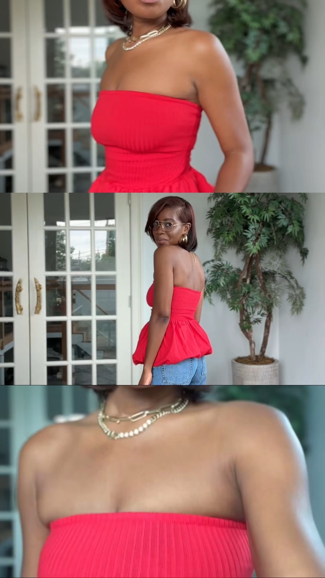 Love this red peplum tube top perfect going out top or summer outfit 

#LTKPetite #LTKStyleTip #LTKSummerEdit