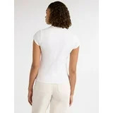 Free Assembly Women's and Women's Plus Cap Sleeve Tee, Sizes XS-4X | Walmart (US)