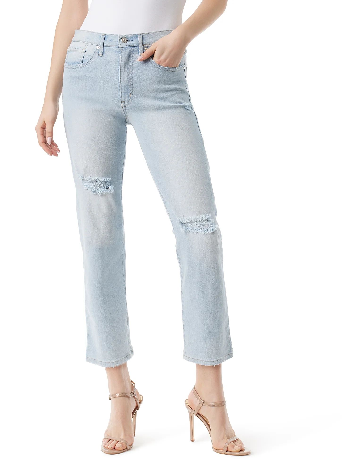 Jessica Simpson Women's Straight High Rise Jeans | Walmart (US)