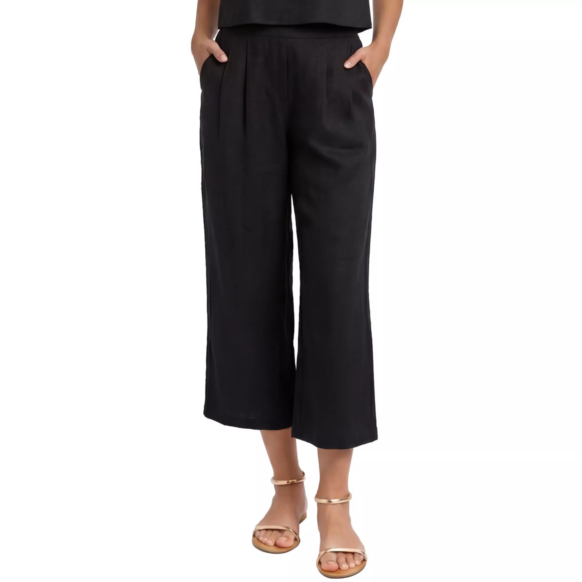 Women's Kittenish Cropped Pleated Pants | Kohl's