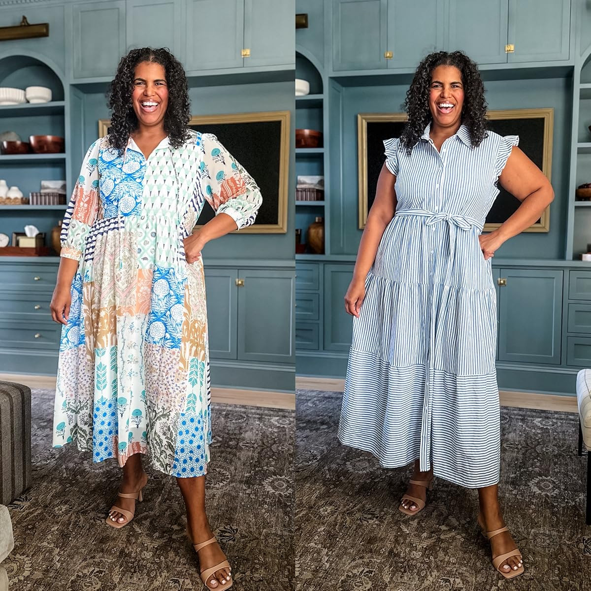 Both of these dresses are perfect for summer! I’m wearing size xxl in both. #summerstyle #amazonfashion 

 #LTKootd #LTKOver40 #LTKPlusSize