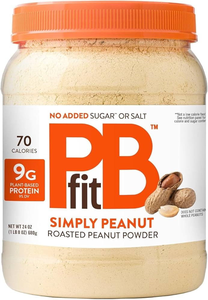 PBfit 24 Ounce Simply Peanut Powdered Peanut Powder, No Added Sugar or Salt, Non-GMO, Plant-Based... | Amazon (US)